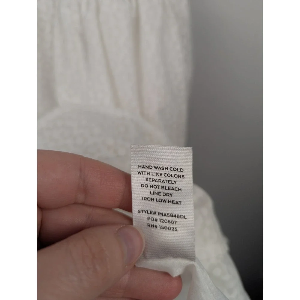 Lulus Tiers To Me White Puff Sleeve Tiered Dress Mini Skater M Off‎ The Shoulder - Picture 9 of 13